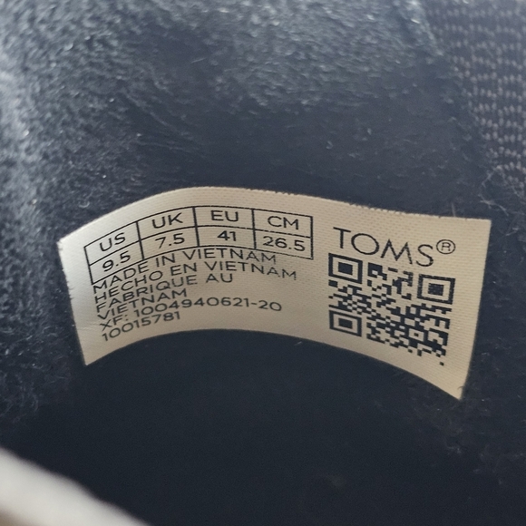 Toms black wedge black leather and suede booties women's 9.5 flawed - Picture 3 of 9